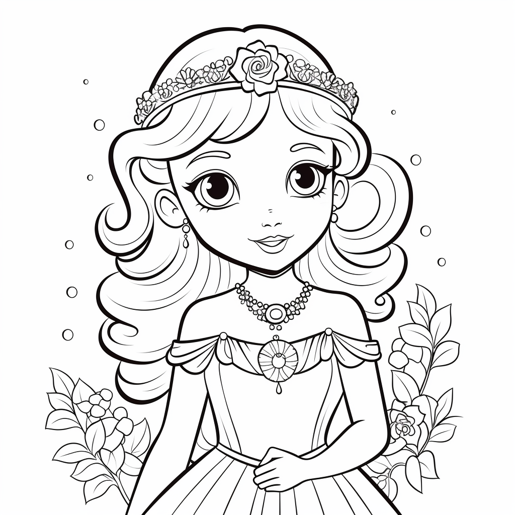 6 Princess Coloring Page